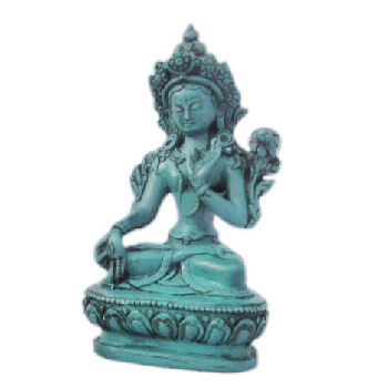 Tara Statue small Turquoise looking 4\" tall RB-165T